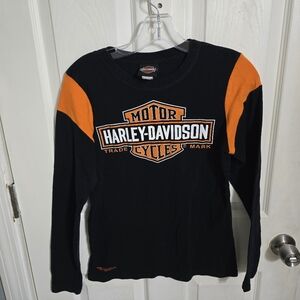 Harley Davidson Womens Long Sleeve Printed Tee READ DESCRIPTION